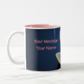 Mug deux tons Fleur rose (Gauche)