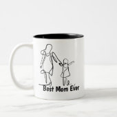 Mug Deux Tons Meilleure Maman du Monde, 0,45 l (Gauche)