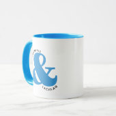 Mug Deux tons personnalisés pour le couple et leur ann (Devant gauche)