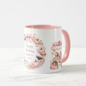 Mug deux tons pour anniversaire Halloween rose (Devant droit)