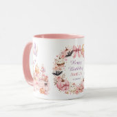 Mug deux tons pour anniversaire Halloween rose (Devant gauche)