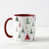 Mug deux tons pour l'arbre de Noël moderne (Gauche)