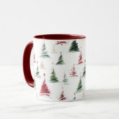 Mug deux tons pour l'arbre de Noël moderne (Devant gauche)