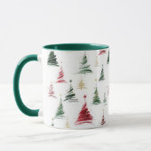Mug deux tons pour l'arbre de Noël moderne (Gauche)