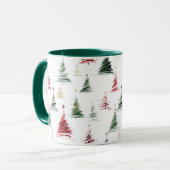 Mug deux tons pour l'arbre de Noël moderne (Devant gauche)