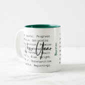 Mug deux tons pour sentiments inspirants de Nouvel (Devant gauche)