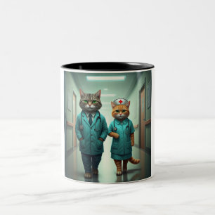 Mug Deux Tons Répondants Félin
