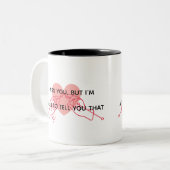 Mug Deux Tons Romantique Je Vous Manque Mais Je Su (Devant gauche)