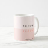 Mug Deux tons rose minimaliste (Devant droit)