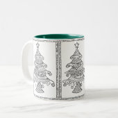 Mug Deux Tons Sapin de Noël (Devant gauche)