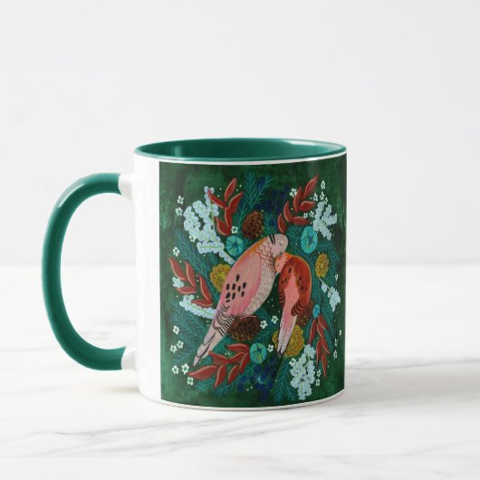 Mug Deux tourterelles Fêtes de Noël (Gauche)