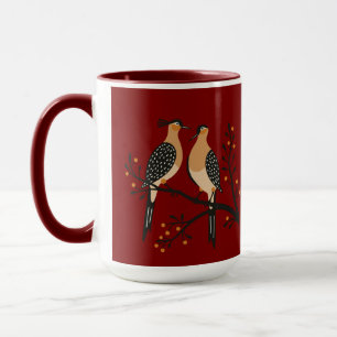 Mug Deux tourterelles Pochoir découpé Style Rétro 7