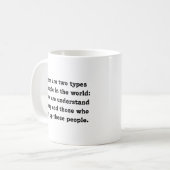 Mug Deux types de personnes Funny binaire (Intimidateu (Devant gauche)