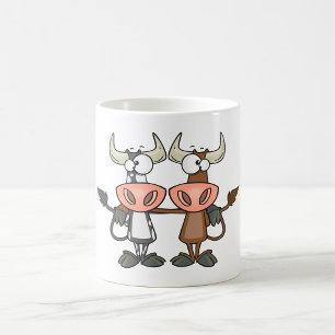 Mug Deux vaches de dessin animé