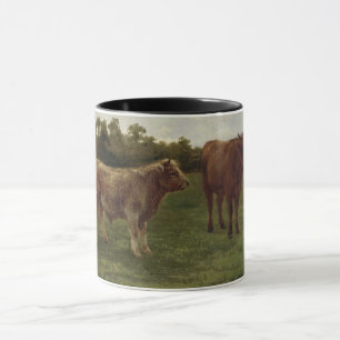 Mug Deux vaches debout dans une ferme (Rosa Bonheur)