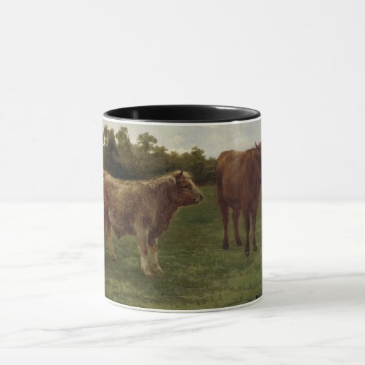 Mug Deux vaches debout dans une ferme (Rosa Bonheur) (Centre)