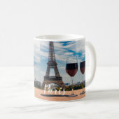 Mug Deux verres de vin avec la tour Eiffel (Devant droit)