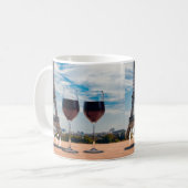 Mug Deux verres de vin avec la tour Eiffel (Devant gauche)