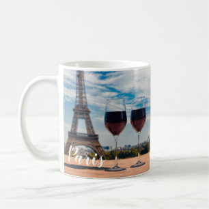 Mug Deux verres de vin avec la tour Eiffel