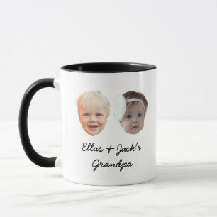 Mug Deux Visage de bébé Cadeau photo personnalisé Gran