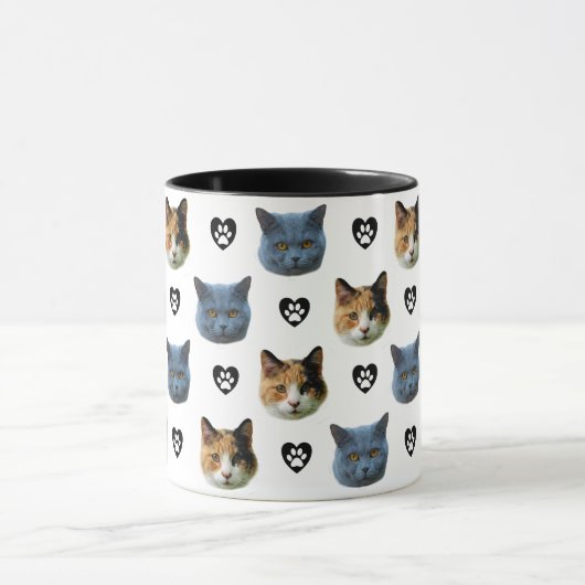 Mug Deux Visages Pour Animaux, Créez Votre Propre Phot (Centre)
