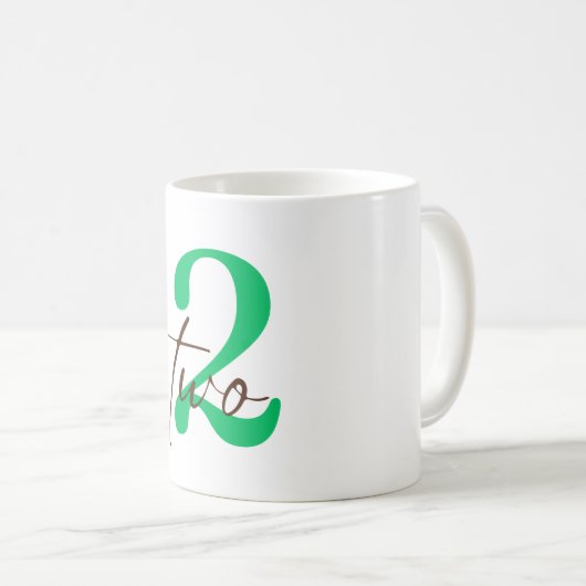 Mug Deuxième anniversaire (Devant droit)