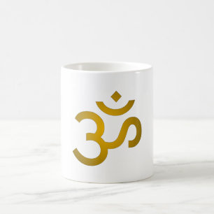 Mug Devanagari om - Blanc