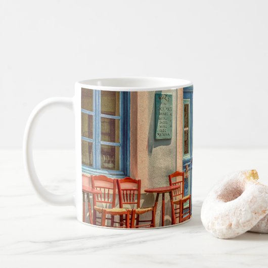 Mug Devant le café grec (Avec donut)