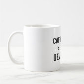 Mug Développeur Caféiné - Conception de café Coding (Gauche)