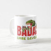 MUG DÉVELOPPEUR DE JEU BADASS - DEV DE JEU (Devant gauche)
