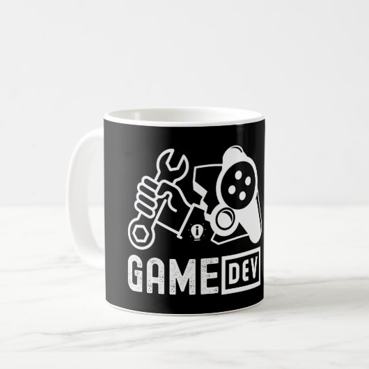 MUG DÉVELOPPEUR DE JEU - PUN DÉVELOPPEUR DE JEU (Devant gauche)