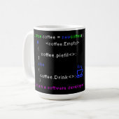 Mug Développeur de logiciel PC Café Codage de boisson (Devant gauche)