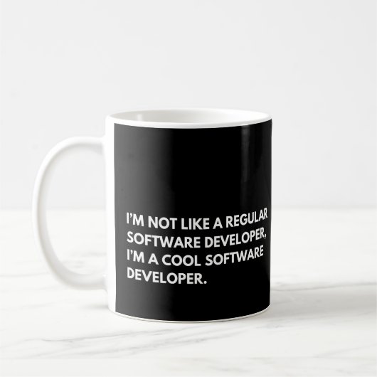 Mug Développeur de logiciels Citation drôle de program (Gauche)