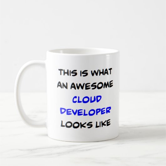 Mug développeur de nuages, génial (Gauche)