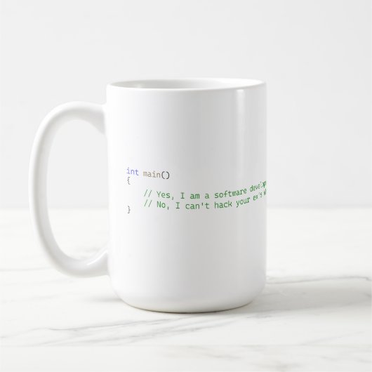 Mug Développeur logiciel (Gauche)