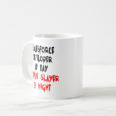 Mug Développeur Zombie Slayer Salesforce (Devant gauche)