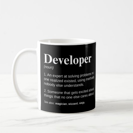 Mug Développeurs et programmeurs Définition de codage (Gauche)