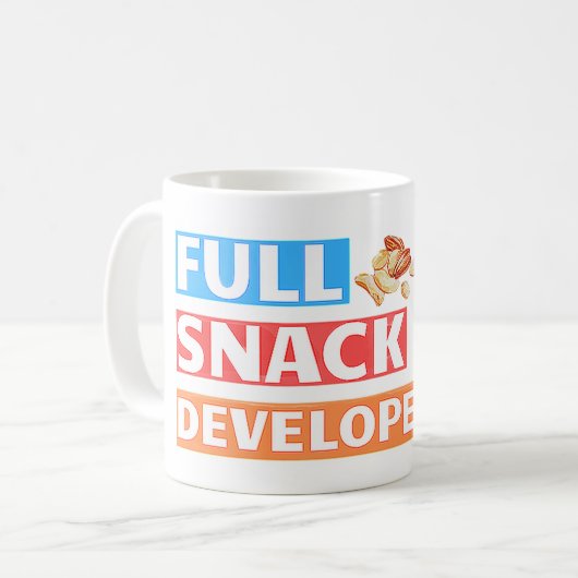 MUG DÉVELOPPEURS SNACK COMPLET - PUN DÉVELOPPEUR (Devant gauche)