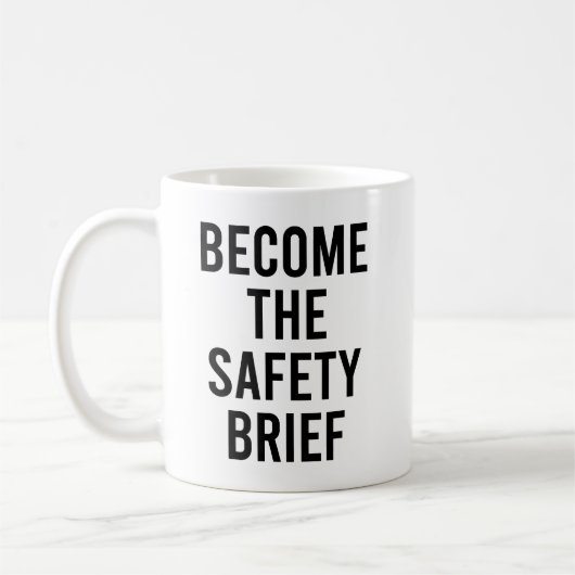 Mug Devenez le résumé de sécurité drôle et sarcastique (Gauche)