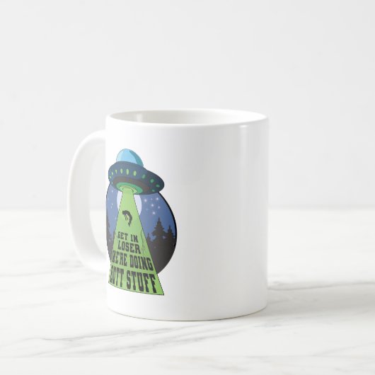 Mug Devenez perdant Nous faisons Butt Stuff Funny UFO (Devant gauche)