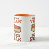 Mug Devenir Végétan Est Un Verre Manqué Énorme (Centre)