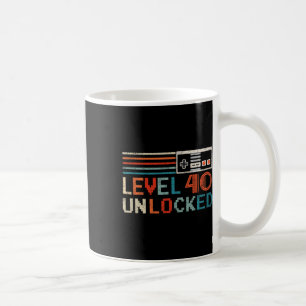 Mug Déverrouillé Niveau 40 Anniversaire de jeu vidéo g