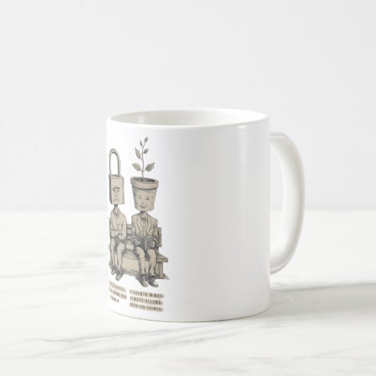 Mug Déverrouiller votre esprit (Devant droit)