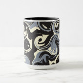 Mug Déversement - Noir, Gris et Crème (Centre)