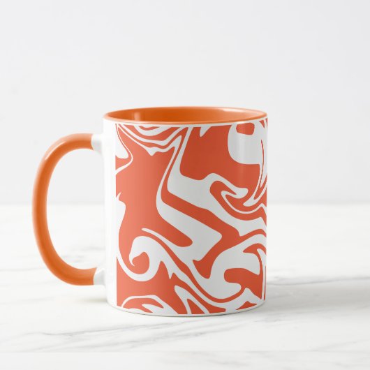 Mug Déversement - Orange et blanc (Gauche)