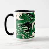Mug Déversement - vert, crème et noir (Gauche)