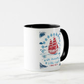 Mug Déverser Le Thé Depuis 1773 Rouge Blanc Bleu Drôle (Devant droit)