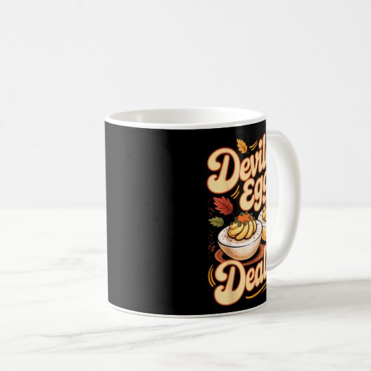 Mug Deviled Egg Er Funny Retro Thanksgiving Food Quote (Devant droit)