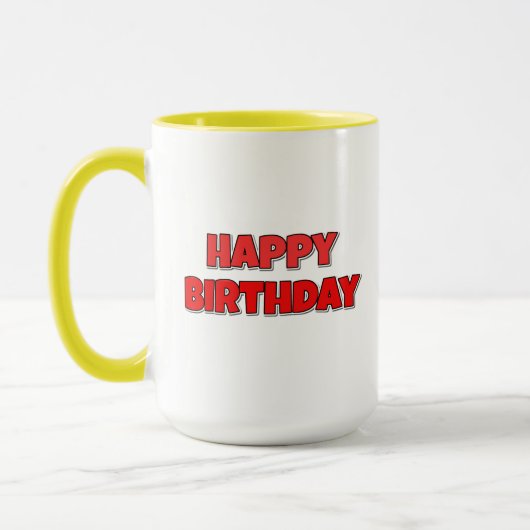 Mug Devine quoi ! Joyeux anniversaire (Gauche)