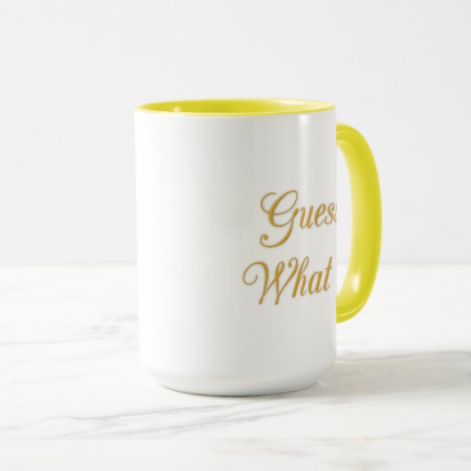 Mug Devine quoi ! Joyeux anniversaire (Devant droit)